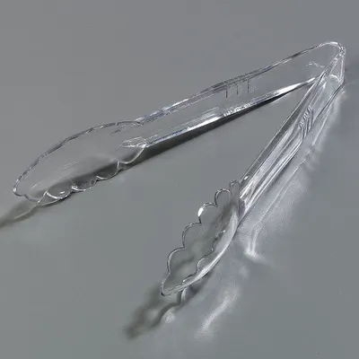 CARLISLE Serving Tongs, 8 7/8 in Overall Length, Clear Plastic, NSF Certified