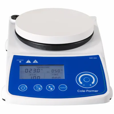 COLE PARMER Hot Plate Stirrer: US Std Plug Type, 1 Positions, 5 1/4 in Plate Wd - Single-Position Hot Plate Stirrers