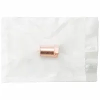 This wrot copper adapter connects 1/2 in CTS copper tube to 3/8 in pipe threads using a cup x FNPT configuration. It has no center stop and is clean and bagged for immediate use. Commonly used in plumbing, HVAC, and refrigeration systems for transitions between tubing and threaded components