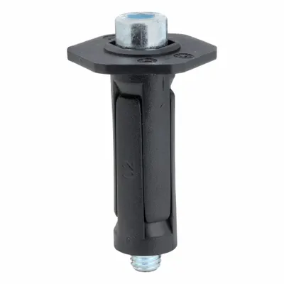 OEM Bolt-Hole Caster Expanding Mounting Stem: 2 1/2 in Stem Lg - Bolt-Hole Caster Expanding Mounting Stems for Round Tubing