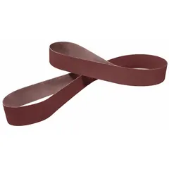 This 3M 341D sanding belt features 80 grit aluminum oxide abrasive on an X weight cloth backing. It is designed for general-purpose grinding and finishing of carbon steel and soft metals, suitable for moderate stock removal and surface blending in metalworking and fabrication applications.