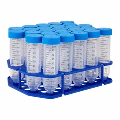APPROVED VENDOR Polypropylene Centrifuge Tube, 50 mL, Conical Bottom, Natural, with Closure and Racks, C2608