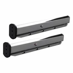 Steel mud flap clamp for securing mud flaps on trucks and trailers. Overall height 4-5/8 in, overall width 2-11/16 in. Used in fleet and vehicle maintenance to prevent flap sag and road spray.