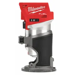 Bare tool fixed-base router with 1.25 hp brushless motor, 31,000 RPM, and 1/4 in collet. For trimming, chamfering, and flush-cutting edges on wood, plastic, and composite materials. Requires M18 battery and charger, sold separately.