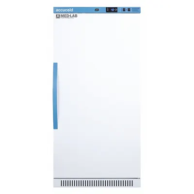 ACCUCOLD Lab Refrigerator: 8 cu ft, Upright, 2°C to 10°C, 24 3/8 in Overall Dp - General Purpose Lab Refrigerators