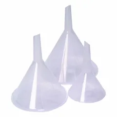 General Purpose Polypropylene Lab Funnel, 5 mL, 35 mm, 30 mm Stem, Colorless (FPPC35)