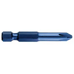 This 5-pack of impact-rated bits features a #3 Phillips (PH3) tip with a standard hex shank. Constructed from S2 steel, these bits are designed for use with impact drivers in fastening applications requiring a #3 size.