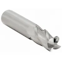 This carbide square end mill is designed for milling slots, pockets, and profiles in aluminum and non-ferrous materials. Its 2-flute geometry promotes efficient chip evacuation during high-speed machining operations. The tool features a 1-inch mill diameter, 2-1/4 inch length of cut, and 5-inch overall length