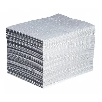 PIG Sorbent Pad MAT403: 20 in x 15 in, White, 100 PK - Sorbent Pads