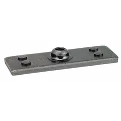 Weld plate used in plumbing systems for mounting or securing pipes and fittings. Suitable for attachment to metal surfaces via welding in commercial and industrial piping installations.