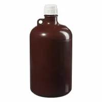 NALGENE Storage Bottle: PPCO, 2 gal, 8 L, Amber, 53B Screw Closure Size, Closure Included, Unlined (MPN 2204-0020)