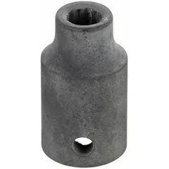 This 1/4" drive impact socket features a 5 mm metric, 6-point standard profile. The manganese phosphate finish provides corrosion resistance. Designed for use with impact wrenches and drivers in fastening applications.