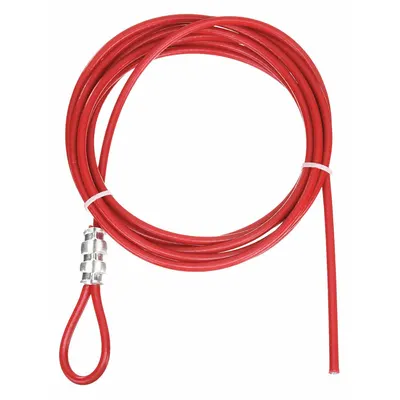 BRADY Cable Spool: Cable Only, Includes Cable, Steel, 6 ft Cable Lg