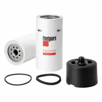 Spin-on fuel filter and water separator for diesel engines. Overall length 14 5/16 in, outside diameter 4 9/16 in. Removes contaminants and separates water from fuel to protect injectors and engine components