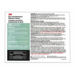 This 12-pack of secondary container labels from 3M measures 8 1/2 inches in width and 11 inches in height. Each label bears the legend '3M Non-Acid Disinfectant Bathroom Cleaner 15' for clear identification of chemical contents in industrial and facility settings.