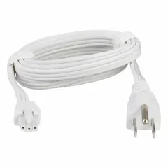 This power cord is designed for use with KNLU/NLLP2 series undercabinet lighting fixtures. It features quick connector ends for straightforward installation in kitchens, workshops, or commercial spaces. The cord provides a reliable power connection for accent or task lighting applications.