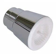 This single-pattern fixed showerhead from the Ball Joint Showerheads series features a plastic body and a flow rate of 2.5 gpm. Suitable for residential or light-commercial bathroom installations, it provides a consistent spray pattern for everyday shower use.
