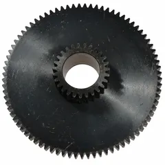 This high speed cluster gear is a replacement component for hoists. It transmits power and regulates speed within the hoist drivetrain for material handling tasks.