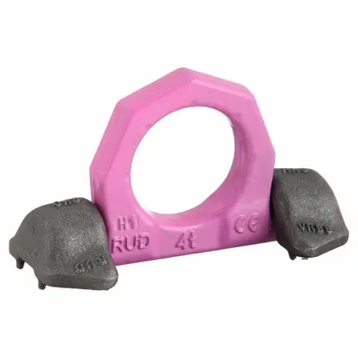 RUD CHAIN Hoist Ring: Pivot, Weld-On, 8,820 lb Working Load Limit, Steel, 180° Pivot Angle - Pivot & Rotate Weld-On Hoist Rings