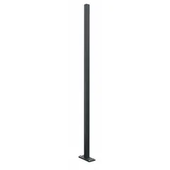 Steel corner post for woven-wire partition systems. Provides vertical support at enclosure corners. Gray powder-coated finish. Includes mounting hardware.