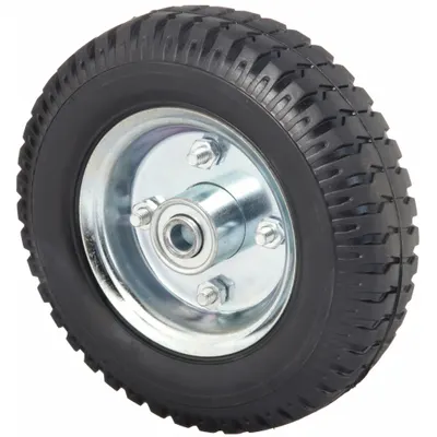 OEM Solid Wheel: 8 in Wheel Dia - Flat-Free Solid Rubber Wheels