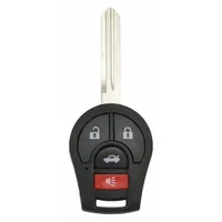 This keyless entry remote provides remote locking and unlocking for compatible Nissan vehicles. It is intended for use in fleet and vehicle maintenance operations to simplify access control and reduce key management tasks