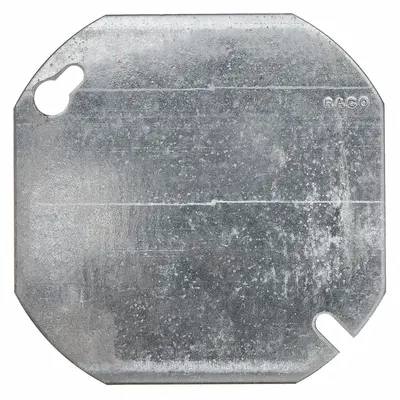RACO Electrical Box Cover: Blank, For Octagon Box Shape, Steel - Galvanized Electrical Box Covers