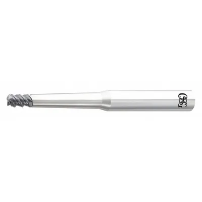 OSG Corner Radius End Mill: Carbide, WXS Coated, 3 Flute, 12 mm Mill Dia, 18 mm LOC - Pencil-Neck Carbide Corner-Radius End Mills for Hardened Materials
