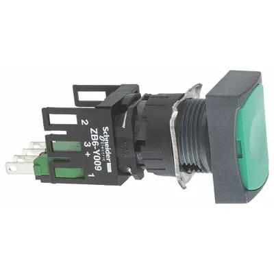 SCHNEIDER Flush Push Button Operator: Non-Illuminated, Flush Profile, Non-Metallic - Flush-Mount Push Buttons