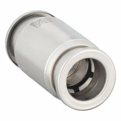 SMC KQG2H12-00 Stainless Steel Push-to-Connect Union Fitting - Stainless Steel Tube Fittings