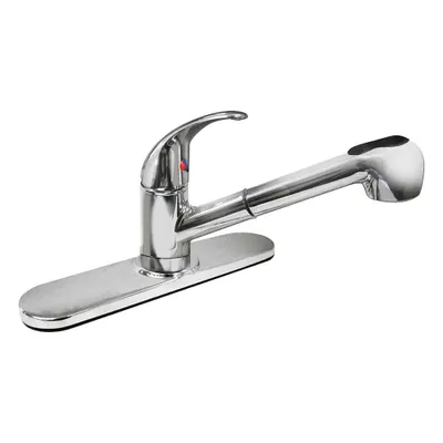 DOMINION FAUCETS Low Arc Pull Out Kitchen Faucet - Single-Post Kitchen Faucets