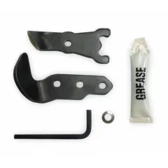 Shear blade for cutting and shearing attachments. Overall length of 9 11/16 inches. Used as a replacement or component in shear equipment for cutting materials in metalworking, demolition, and recycling applications.