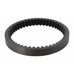 This gear ring is a replacement component for Dayton material handling equipment, specifically model 1DMP5. It is used in gear systems to transmit torque and maintain proper alignment in industrial machinery, ensuring reliable operation in material handling applications.