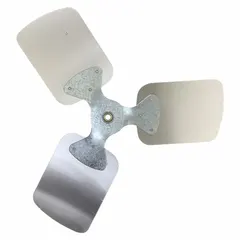 Aluminum fan blade with 3 blades, 24 in propeller diameter, and 5/8 in bore. Clockwise rotation. Used in HVAC and refrigeration systems for moving air in condenser units, exhaust fans, and industrial ventilation.