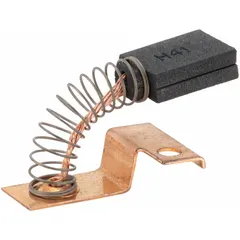 Replacement carbon brush assembly including brush springs and parts for compatible MILWAUKEE power tool models. Ensures proper motor contact and performance in rotary tools such as drills and saws.