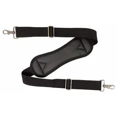 Polyester shoulder straps for converting compatible tool bags to hands-free carry. 1 1/2 in width, black. Suitable for transporting tools across job sites.