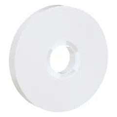 This reverse-wound adhesive transfer tape features a 2 mil thick acrylic adhesive on a polycoated kraft paper liner, offering a repositionable bond for temporary positioning before final bonding. Supplied in a 12-pack of 1/2 in wide by 36 yd long rolls, it is used in industrial assembly, graphics mounting, and splicing applications where a temporary hold is required.