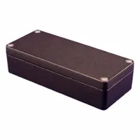 This HAMMOND enclosure is made of die-cast aluminum with a solid cover secured by screws. It measures 5 inches by 2 inches by 1 inch and carries NEMA ratings 1, 12, 13, 4, and 4X for protection against dust, water, and corrosion. Suitable for housing electrical or electronic components in indoor or outdoor settings where environmental resistance is required