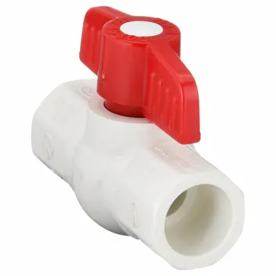 NDS Manual Two-Way Ball Valve: 1/2 in, PVC, Angle, Socket x Socket - PVC Ball Valves