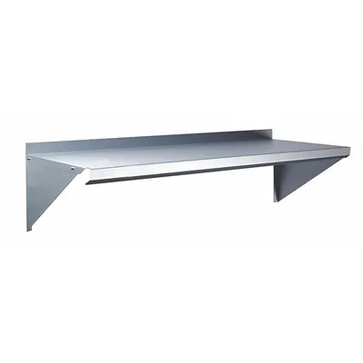 OEM Steel Solid Wall-Mount Shelving, 60 in x 12 in, Zinc-Plated, 100 lb Capacity