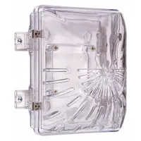 Clear polycarbonate guard for indoor wall-mounted horns or strobes. Protects against vandalism and accidental damage. Includes mounting hardware for surface mounting. Overall depth 8 1/2 inches