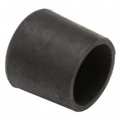 Black rubber leg tip for beverage dispensers. Provides stable support and reduces vibration during operation. Replacement part for compatible dispensers.