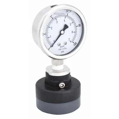 KODIAK KC301L25100/PLDS-PVC-T11 Dial Pressure Gauge with Thermoplastic Seal - Dial Pressure Gauges with Thermoplastic Seal