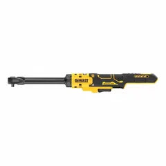 The DEWALT DCF514EB is a brushless cordless ratchet delivering 45 ft-lb of maximum fastening torque and a no-load speed of 250 RPM. Designed for fastening and loosening bolts in tight spaces, it is suitable for automotive repair, equipment maintenance, and industrial assembly where clearance is limited.