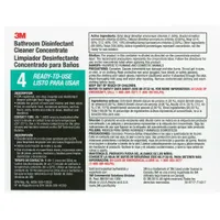 TOLCO Secondary Bottle Label: 11 in Ht, 8 1/2 in Wd, 3M Bathroom Cleaner Ready-to-Use 4, 12 PK (MPN 340404)
