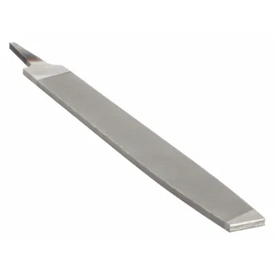 NICHOLSON Machinists File: Rectangular, Bastard Cut, 12 in Lg without Tang, 1 1/8 in Wd - Tapered Single-Cut Rectangular Files