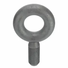 This steel, galvanized machinery eye bolt without shoulder has a 2 1/2"-4 thread size and 5 in thread length. It provides a direct attachment point for rigging and hoisting applications in industrial lifting, material handling, and construction. Nut is not included.