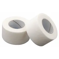 MEDSOURCE Paper First Aid Tape is a non-elastic, adhesive paper tape designed for securing lightweight dressings and wound coverings. Each roll is 10 yards long and 1/2 inch wide, with a white, latex-free construction suitable for sensitive skin. Supplied in a bulk pack of 288 standalone rolls, this tape is non-sterile and not water resistant. It is FDA-listed for use in clinical and first-aid settings.