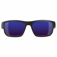 Full-frame safety glasses with padded comfort-fit design. Metal-detectable black frame aids in locating lost fragments in contamination-sensitive environments. AP Blue lens tint enhances contrast in specific lighting conditions. Lens color: AP Blue; frame color: black