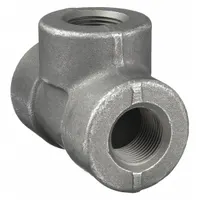 This steel pipe tee is a threaded extreme-pressure fitting with a Class 6000 rating. It has a 1 in x 1 in x 1 in pipe size and is used in high-pressure piping systems to split or combine fluid flow